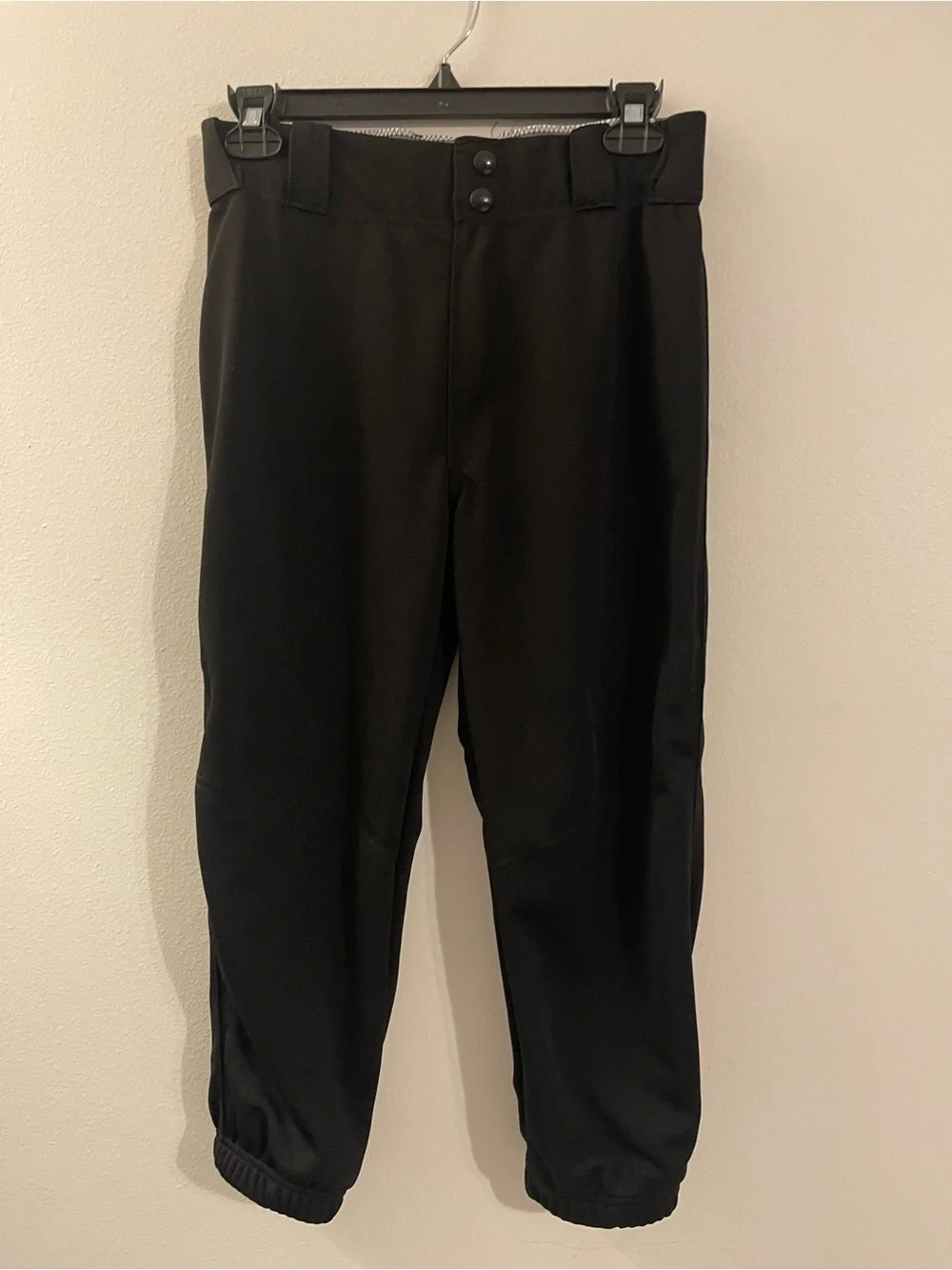 Russell Athletic Black Jogger Pants with Double-Button Waist